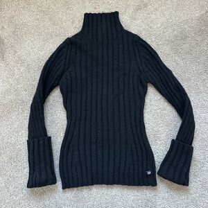 Vintage y2k Polo Jeans Co. Ralph Lauren Lambwool Black Ribbed Turtleneck Sweater
